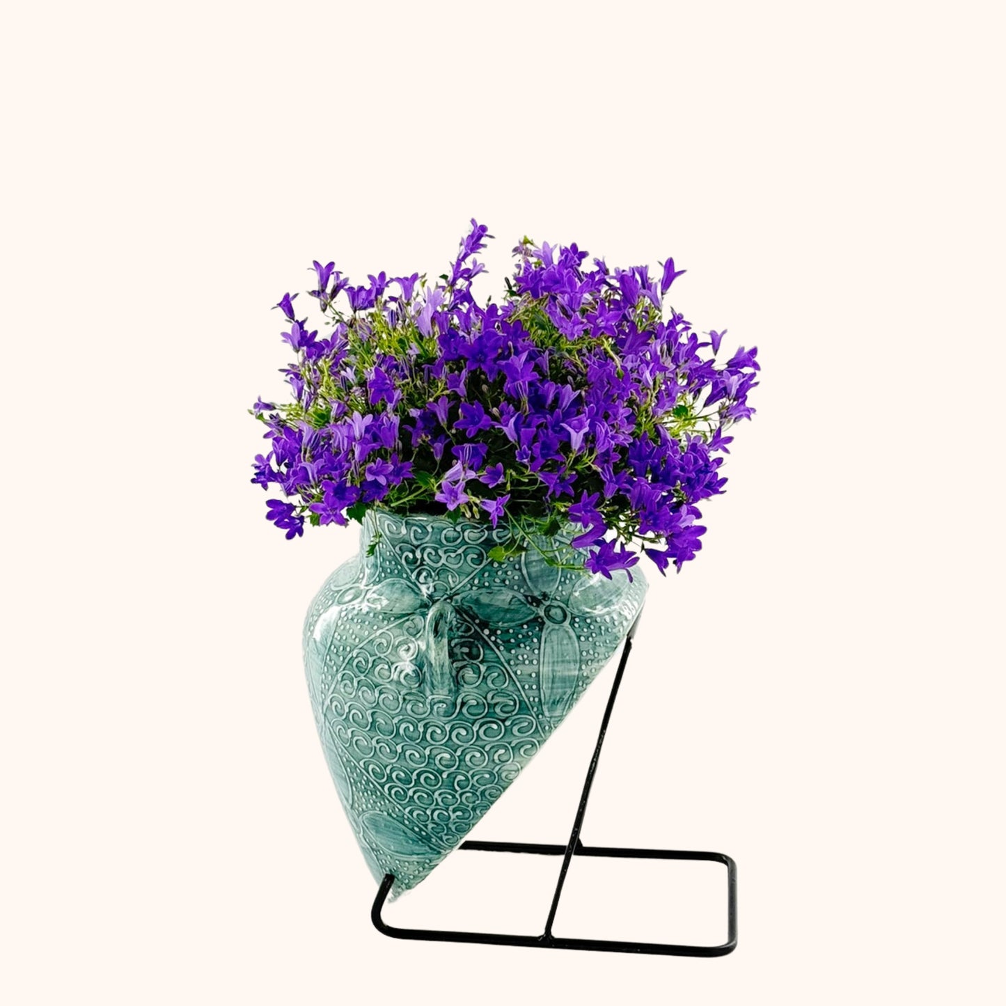 Kleurrijke keramieke hangpot "Azul" uit Spanje – handgemaakt in Andalusië