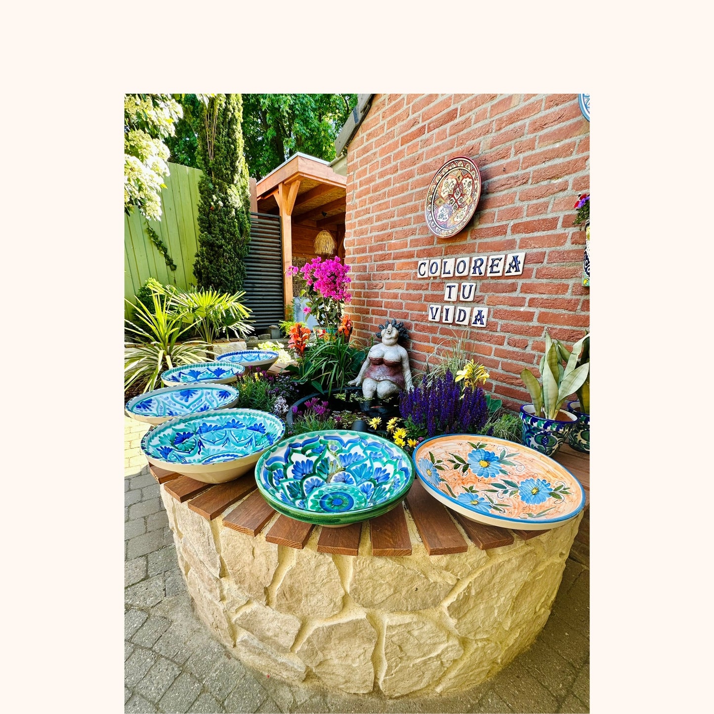 Briza del Sur – Keramiek Wandbord XL (41 cm) – Handgemaakt in Spanje