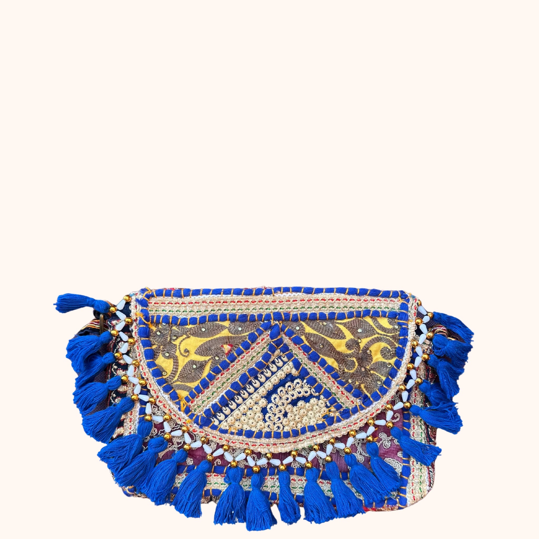 Blauw zomertasje – handgemaakt geluk met oceaanvibes, in blauw - Belleza del Sur