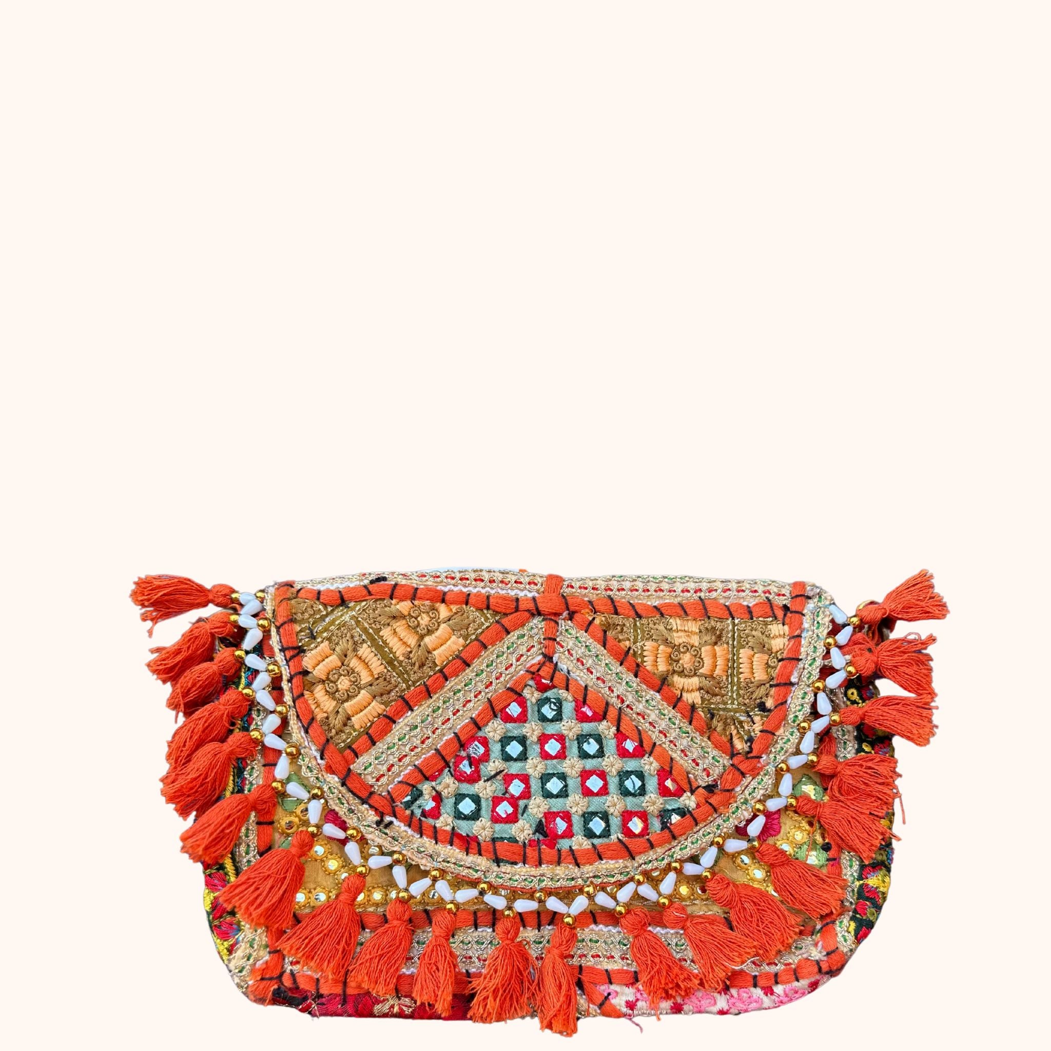 Oranje festivaltasje – handgemaakt & vol zomerse energie, in oranje - Belleza del Sur