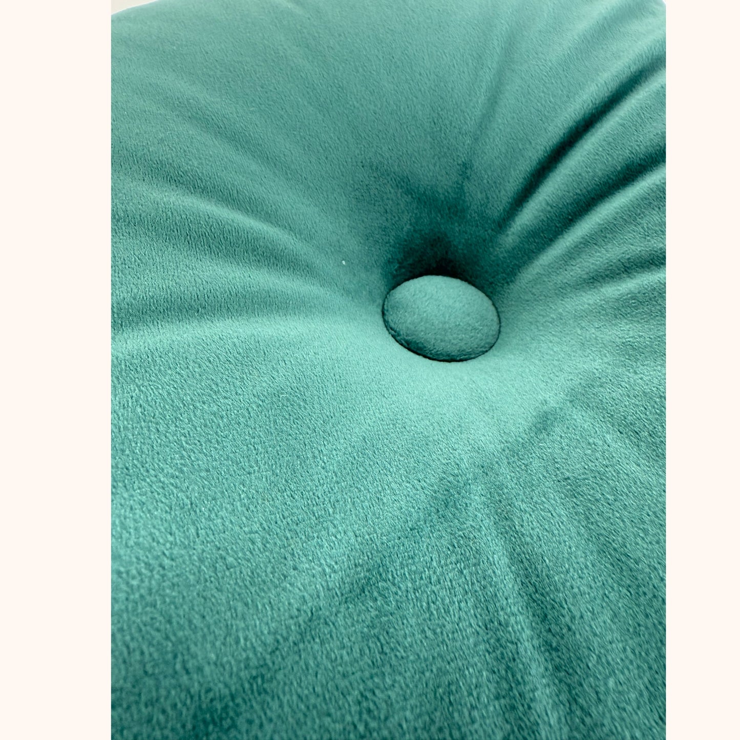 Rond sierkussen aquablauw 40 cm