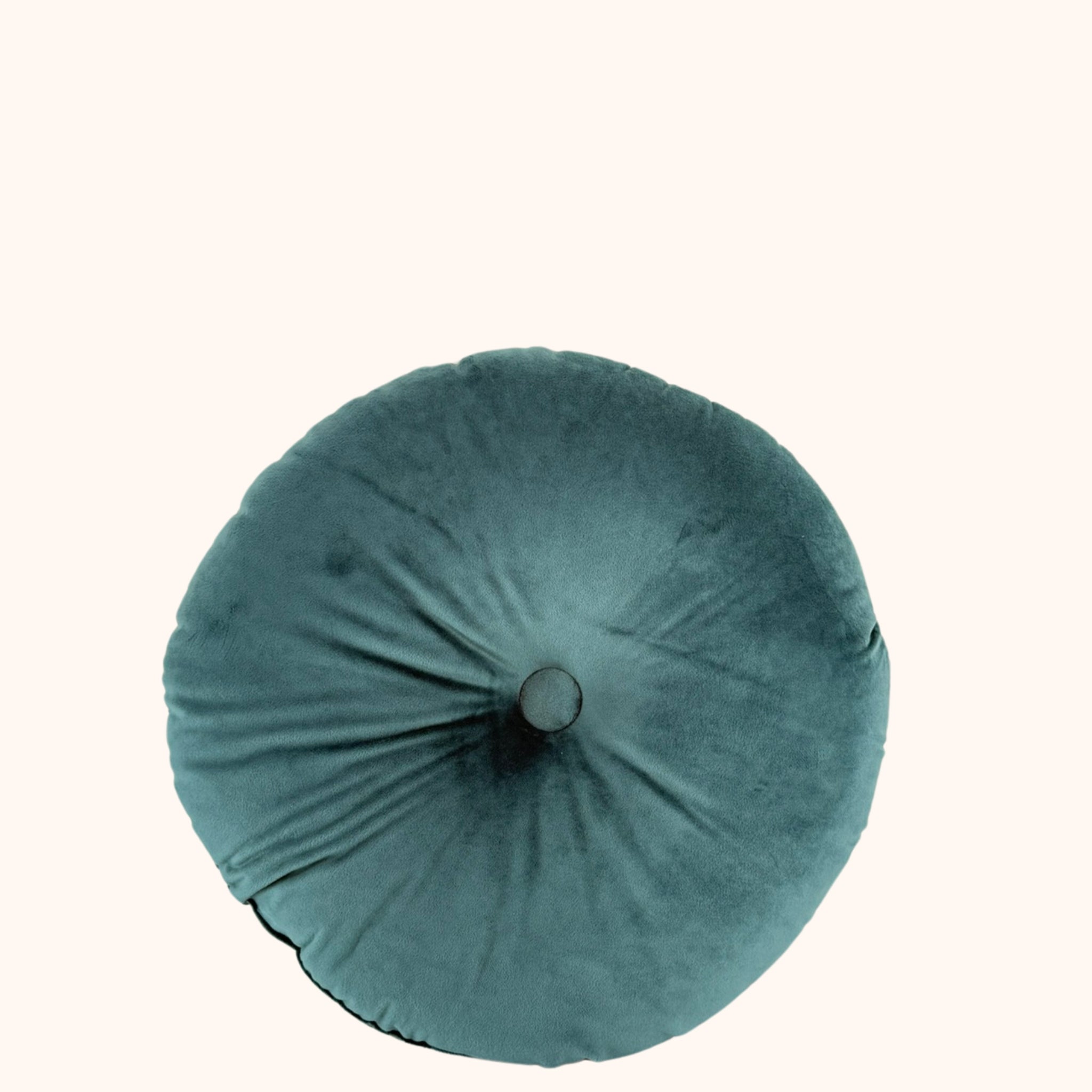 Rond sierkussen aquablauw 40 cm, in blauw - Belleza del Sur