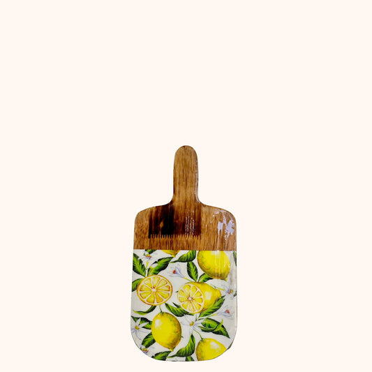 🍋 Tapasplank – hout & glazuur met citroenenprint