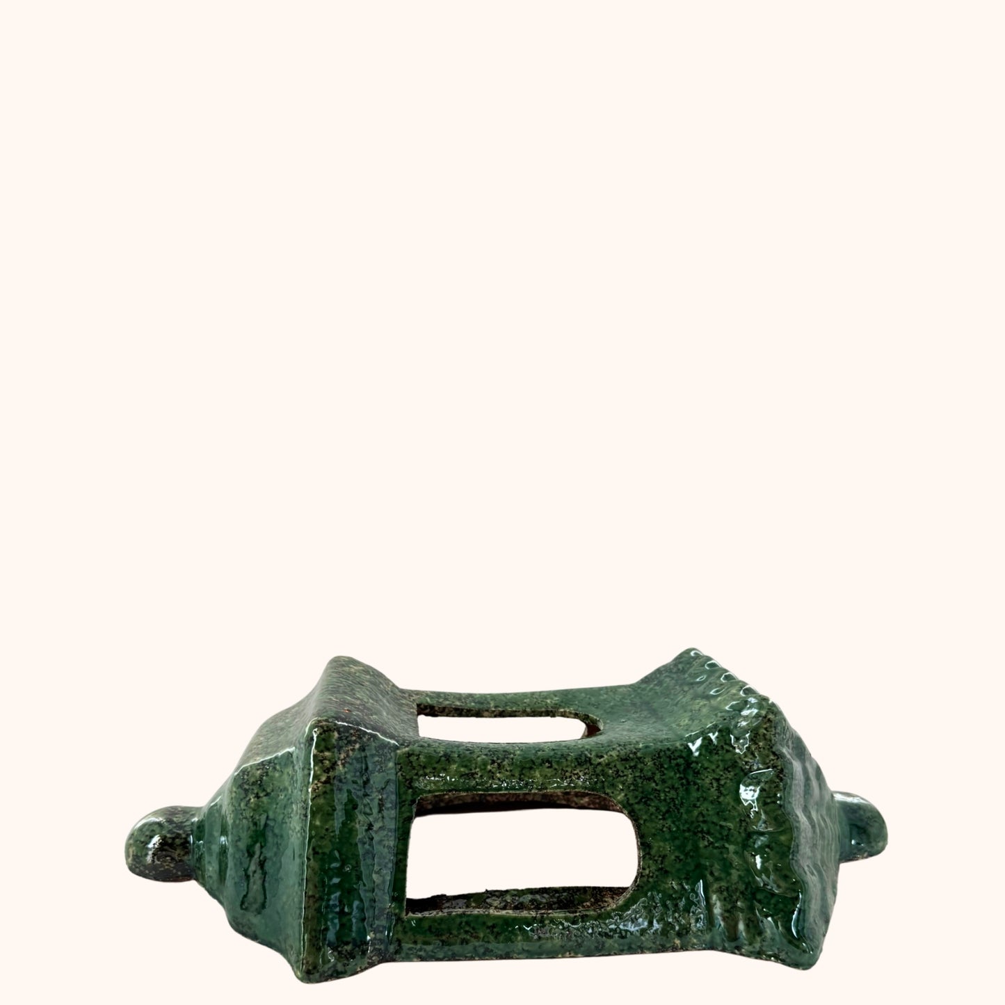 Wandlantaarn van terracotta – Groen – 40x23 cm